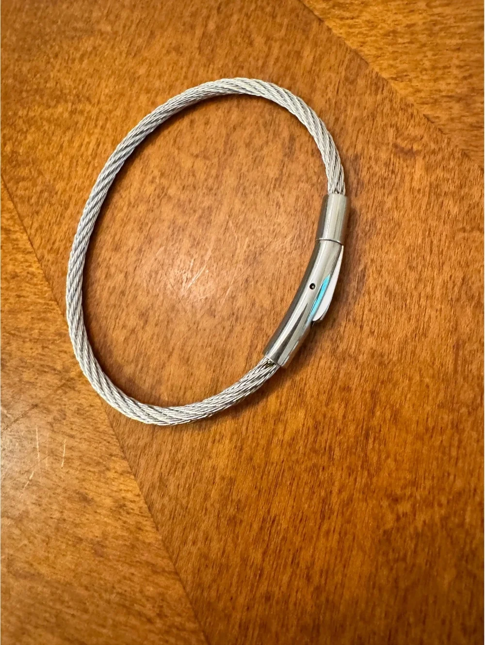 Silver Cable Chain Bracelet with Magnetic Clasp 591